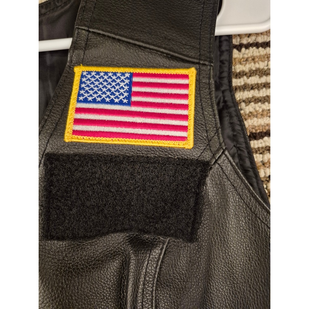 Harley-Davidson Womens Black Pigskin Leather Biker Vest XL Texas Sons of Liberty - Picture 7 of 16